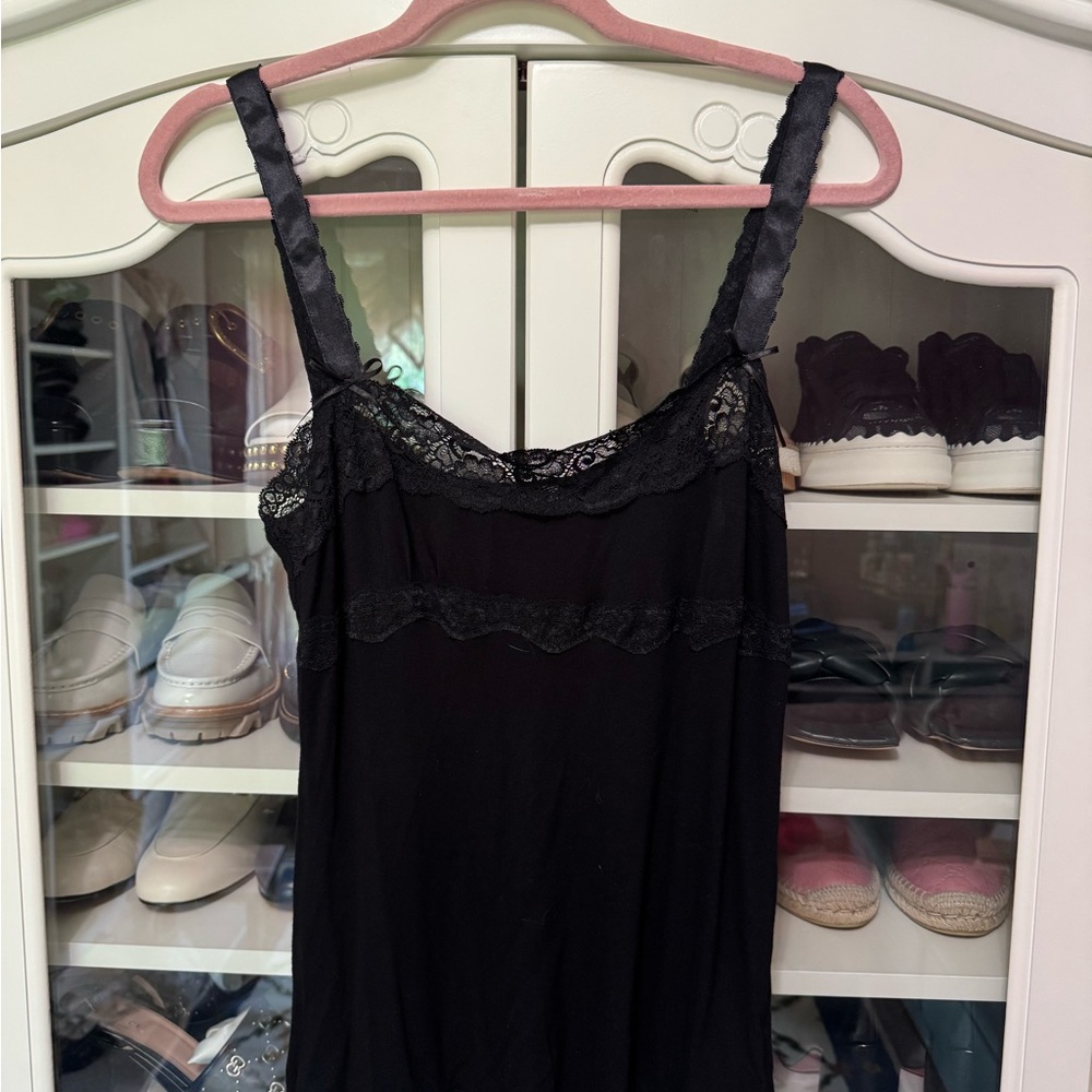 Y2K Lace Trim Lightweight Tank Top